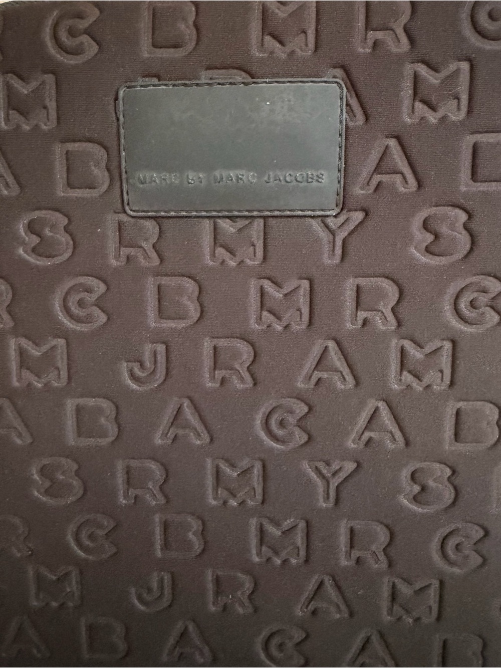 Marc by Marc Jacobs Black "Dreamy Logo" Neoprene Tablet iPad Sleeve 9"x11"